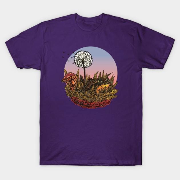 Frog At Dawn T-Shirt by SaruHime